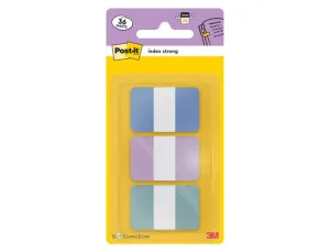 BANDERITAS SEPARADORAS RIGIDAS DISPENSADOR POST-IT INDEX STRONG 686-3 COAST 25,4X38.1 MM PACK DE 36