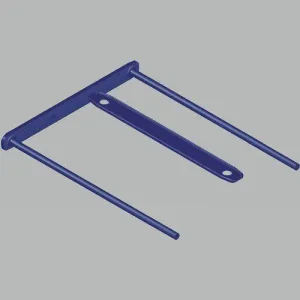 FASTENER FELLOWES PLASTICO D-CLIP AZUL 100MM (CAJA DE 100)