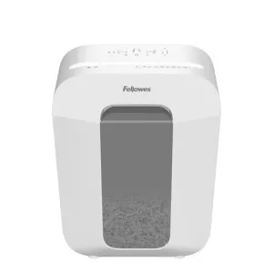 FELLOWES LX50 DESTRUCTORA DE PAPEL MANUAL CORTE EN PARTICULAS P-4 - DESTRUYE HASTA 9 HOJAS A LA VEZ - CAPACIDAD DE LA PAPELERA 17L - COLOR BLANCO