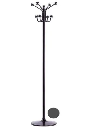 PERCHERO CILINDRO PIE METALICO H-16 8 BOLAS 175X37 GRAFITO