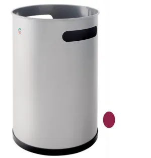 PAPELERA METALICA CILINDRO P-21 25 Ø BURDEOS