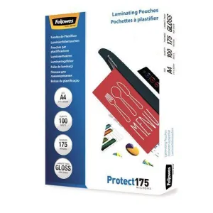 FUNDA PLASTIFICAR FELLOWES BRILLO 216X303 (A4) 175µ PAQUETE DE 100