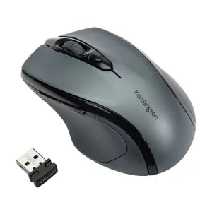 KENSINGTON PRO FIT RATON INALAMBRICO 2,4GHZ 1600DPI - SENSOR OPTICO 1750PPP - 5 BOTONES - USO DIESTRO - TAMAÃ±O MEDIANO ERGONOMICO - COLOR GRIS/NEGRO
