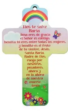 CRUZ INFANTIL DIOS TE SALVE MARÍA