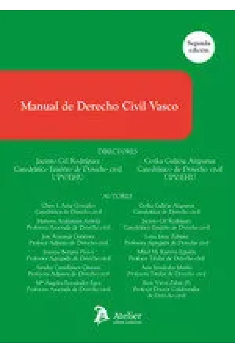 MANUAL DE DERECHO CIVIL VASCO 2023 2ª ED