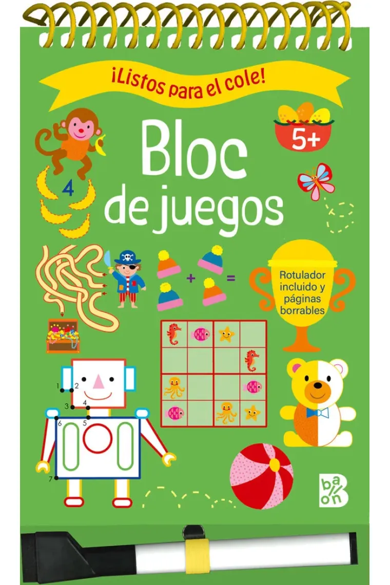 LISTOS PARA EL COLE BLOC DE JUEGOS +5