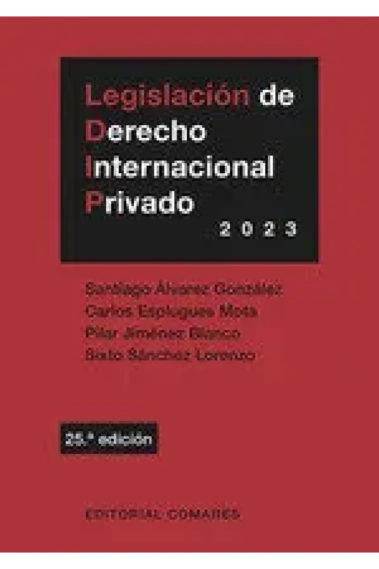 LEGISLACION DE DERECHO INTERNACIONAL PRIVADO 25 ED