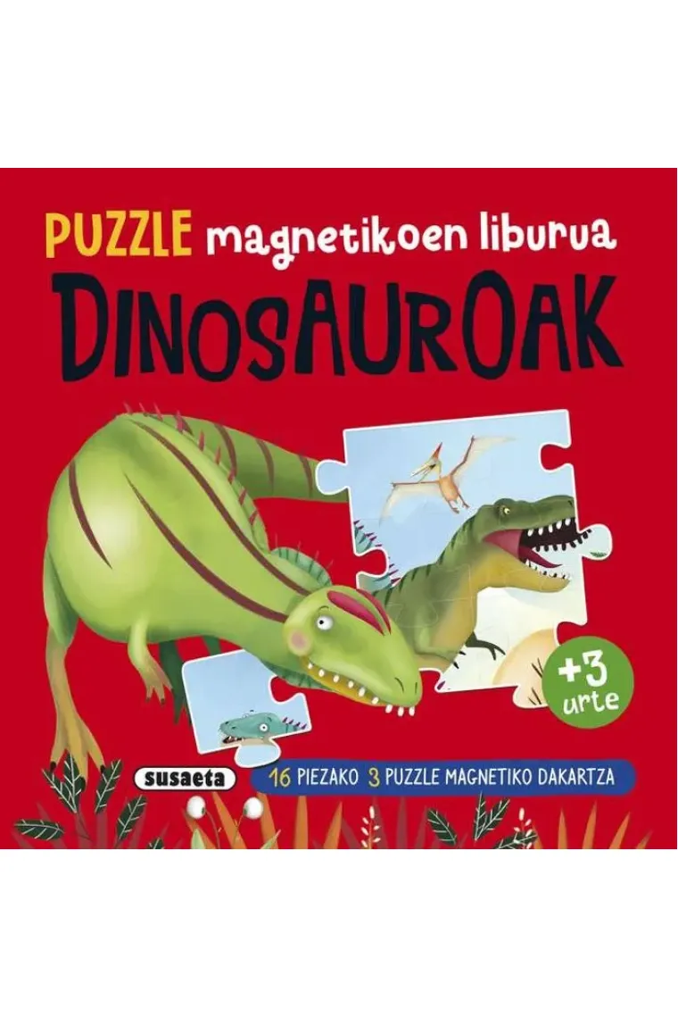 DINOSAUROAK PUZZLE LIBURUA MAGNETICKOEN