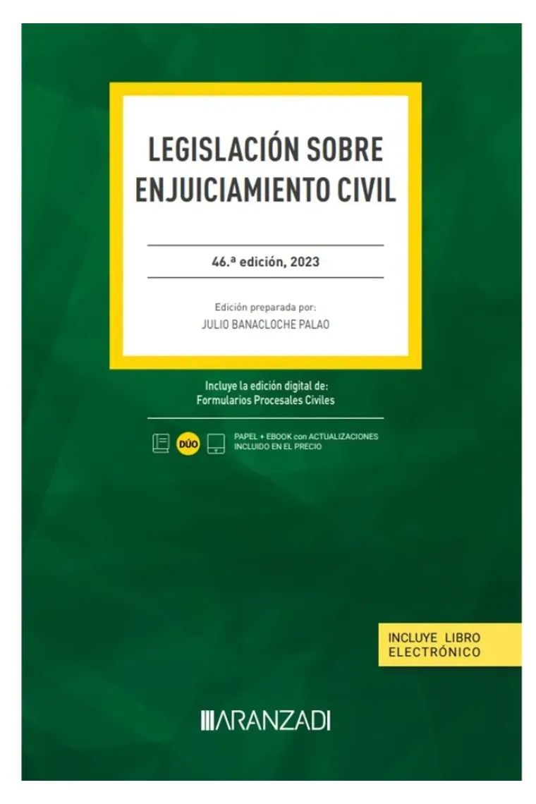 LEGISLACION SOBRE ENJUICIAMIENTO CIVIL 46 ED