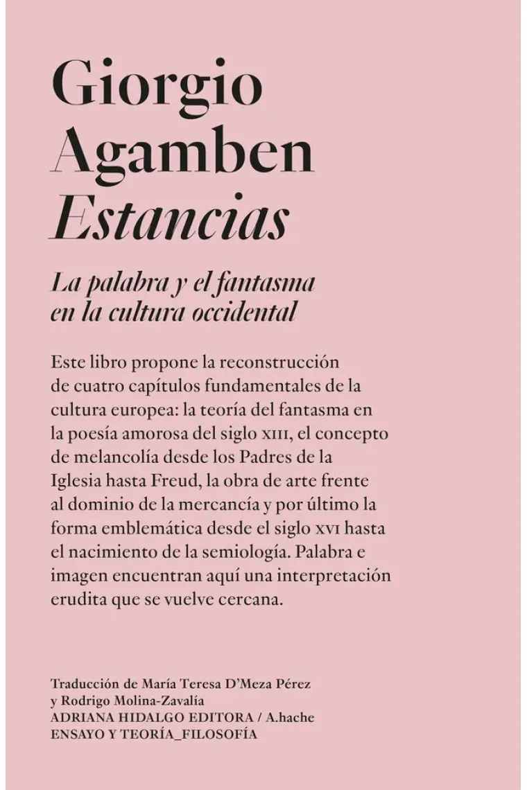 Estancias: la palabra y el fantasma en la cultura occidental