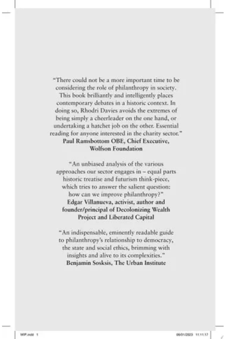 What Is Philanthropy For?