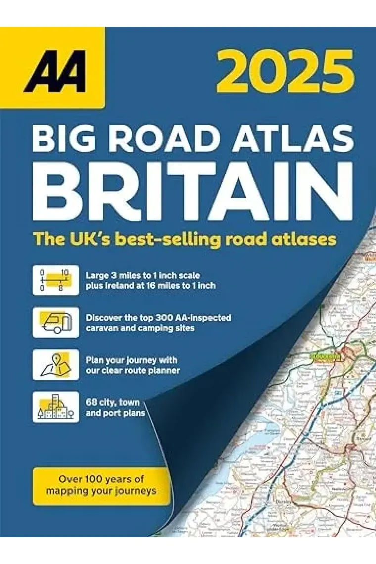 AA Big Road Atlas Britain 2025 Spiral