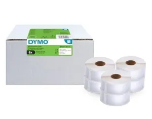 ETIQUETAS DYMO LABEL WRITER  32X57 MM RL.1.000 UDS. PAPEL BLANCO MULTIFUNCION VALUE PACK DE 6 ROLLOS