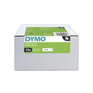 CINTA DE ROTULAR DYMO LM D1 7M 19MM NEGRO SOBRE BLANCO PACK DE 10