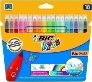 ROTULADOR FIBRA BIC KID COULEUR BLISTER DE 18