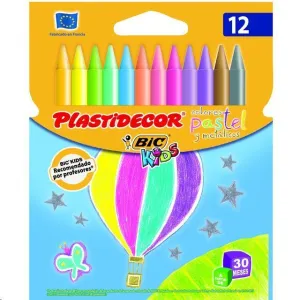 BIC CERAS PLASTIDECOR 12COLORES PASTEL 933961 MAK118924