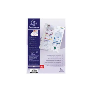 EXACLAIR FUNDA TARJETERO EXACOMPTA PP A4 10U 55046E MAK181056