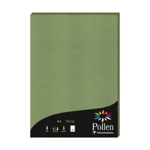PAPEL CLAIREFONTAINE POLLEN A4 120G 50H VERDE SALVIA