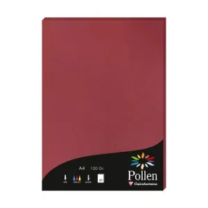 PAPEL CLAIREFONTAINE POLLEN A4 120G 50H BURDEOS
