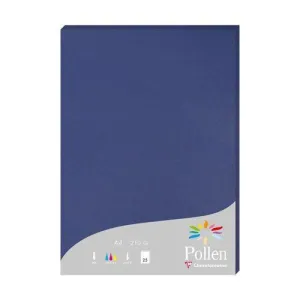 PAPEL CLAIREFONTAINE POLLEN A4 210G 25H AZUL NOCHE