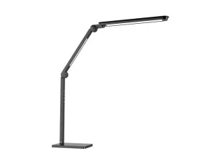 LAMPARA DE ESCRITORIO CEP ALLIANCE LED CON PINZA Y MODULOS GIRATORIOS COLOR NEGRO 180X115X950 MM