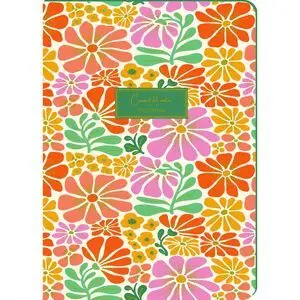 CUADERNO A5 SOFT TOUCH MOTIVO FLORAL AÑOS SETENTA