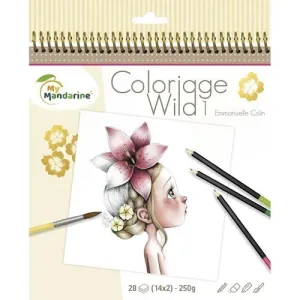 LIBRO DE COLOREAR AVENUE MANDARINE COLORIAGE WILD 1 250G 28H