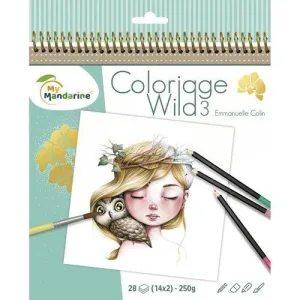 LIBRO DE COLOREAR AVENUE MANDARINE COLORIAGE WILD 3 250G 28H