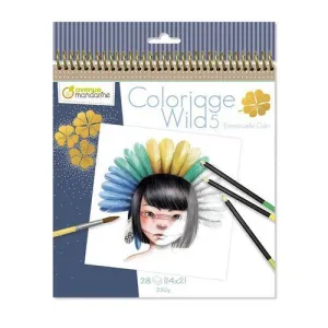 LIBRO DE COLOREAR AVENUE MANDARINE COLORIAGE WILD 5 250G 28H