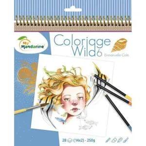 LIBRO DE COLOREAR AVENUE MANDARINE COLORIAGE WILD 6 250G 28H