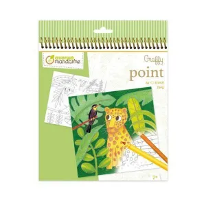 CUADERNO AVENUE MANDARINE GRAFFY POINT UNIR Y COLOREAR JUNGLA (+7 AÑOS)