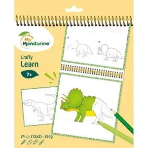 LIBRO DE COLOREAR AVENUE MANDARINE APRENDE A DIBUJAR DINOSAURIOS 250G 24H