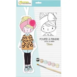 KIT DE MANUALIDADES AVENUE MANDARINE MUÑECA PARA PINTAR OLIVIA (+6AÑOS)