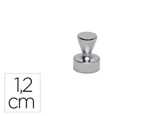 IMAN MAUL CONICO DE NEODIMIO 1,2 CM DIAMETRO PESO MAX. 3,5 KG COLOR PLATA PACK DE 5 UNIDADES
