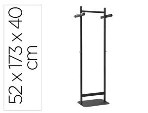 PERCHERO METALICO MAUL SALSA 8 COLGADORES COLOR NEGRO 520X1730X400 MM