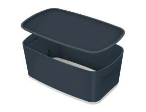 CAJA LEITZ MYBOX COSY PEQUEÑA CON TAPA COLOR GRIS 318X128X191 MM