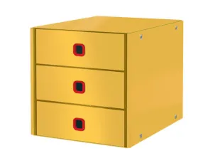 FICHERO CAJONES SOBREMESA LEITZ CLICK&STORE COSY 3 CAJONES COLOR AMARILLO 290X283X360 MM