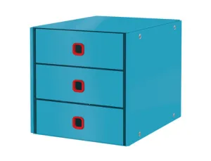 FICHERO CAJONES SOBREMESA LEITZ CLICK&STORE COSY 3 CAJONES COLOR AZUL 290X283X360 MM