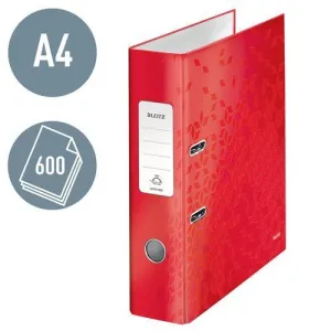 ARCHIVADOR PALANCA LEITZ WOW A4 180º 80MM ROJO