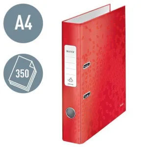 ARCHIVADOR PALANCA LEITZ WOW A4 180º 50MM ROJO