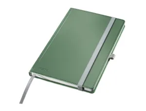 CUADERNO CON GOMILLA LEITZ TAPA DURA A5 80 HOJAS CUADRICULA COLOR VERDE CELADON