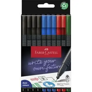 ROTULADOR FABER CASTELL GRIP FINEPEN OFFICE 10 COL