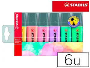 STABILO FLUORESCENTE STABILO BOSS PASTEL/B.6U 70/6-2 MAK118702