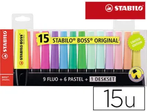 STABILO ROTULADOR FLU.STAB.15U 7015-01 7015-01-5 MAK125367
