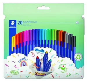 ROTULADOR FIBRA STAEDTLER  323 TRIPLUS COLOR CAJA DE 20