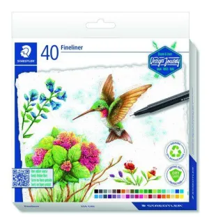 ROTULADOR FIBRA STAEDTLER  334 TRIPLUS FINELINER CAJA DE 40