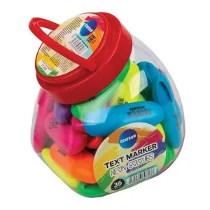 MARCADOR FLUOR CENTRUM MINI NEON SURTIDO EXPOSITOR DE 36 (6 COL.)