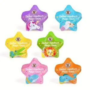 EXPOSITOR 18 TOALLA MAGICA 30X30CM MAGIC MOMENTS S