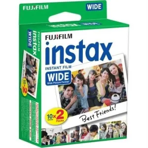 FUJIFILM INSTAX FILM WIDE PACK DE 2X10 PELICULAS DE FOTOS INSTANTANEAS - FORMATO IMPRESION (TAMAÃ±O DE IMAGEN 99X62MM)