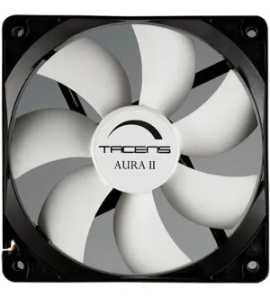 TACENS AURA II VENTILADOR 120MM - CARCASA NEGRA, ASPAS BLANCAS - VELOCIDAD MAX. 1200RPM